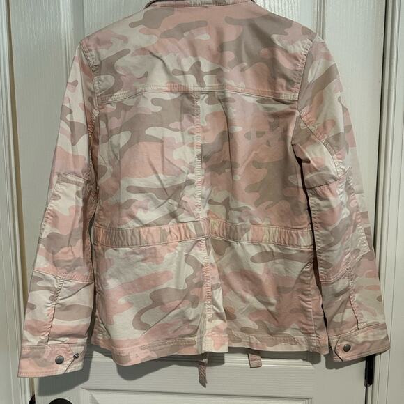 GAP Pink and Cream Camo print Utility Jacket size small - Picture 3 of 3